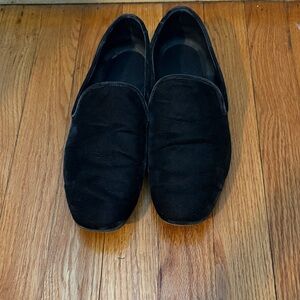 Vince Black Velvet Women’s Slip-On Loafers